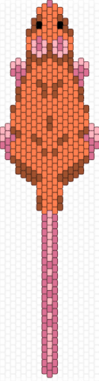 Flat Rat v2 - orange,animal,cute,rat