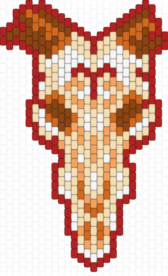 Aries Skull - beige,red,aries,zodiac,skull,ram