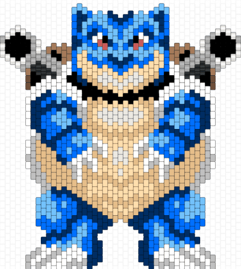 BIG MAN BLASTOISE - beige, blastoise, blue, light blue, pokemon