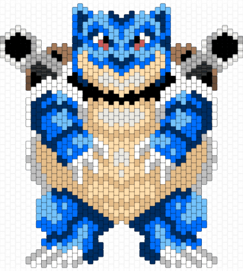 BIG MAN BLASTOISE - beige, blastoise, blue, light blue, pokemon