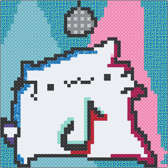 TikTok Cat - pink,blue,light blue,tiktok,cotdraverculture