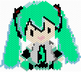 Little Chibi Miku - teal,light blue,chibimiku,qm,forcursedbee12,inspiration,fyp,followme,slay,middleschool