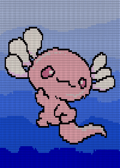 Axolotl - pink,light blue,blue,sea animal,underwater,axolotl