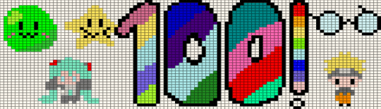 100!!! - white,teal,red,green,purple,colorful,100,patterns,thanks,kandipad