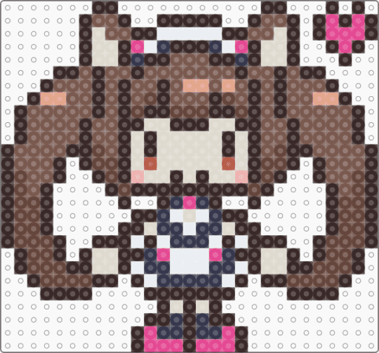 Chocola - brown,tan,nekopara,chocola,pink,chibi,sprite,kawaii