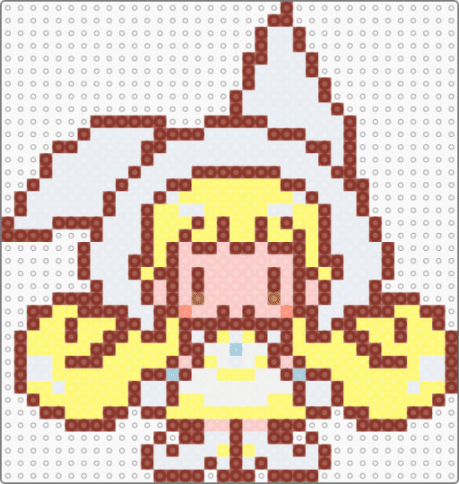 Hana Makihatayama - red,yellow,kawaii,ojamajo,doremi,white,chibi,witch