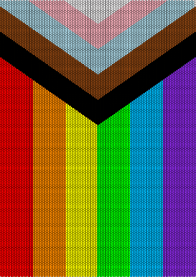 comically oversized pride flag - light blue,red,purple