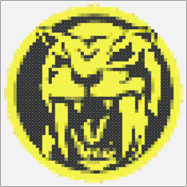Sabertooth tiger - sabertooth tiger,power rangers,animal,childhood,martial arts,coin,fierce,emblema