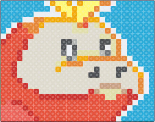 Fuecoco - beige,red,light blue,pokemon,fuecoco