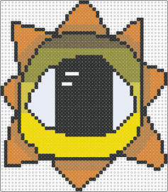 Mini Mr. Sun Sprunki Horror - orange, tan, yellow