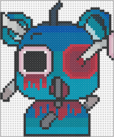 Mini Sky Sprunki Horror - red,teal,blue