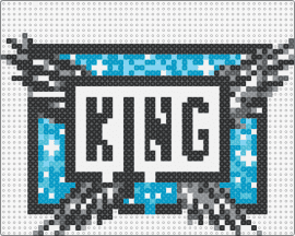 King Wings - sullivan king,wings,dj,edm,music,blue,black,white,monochrome,emblematic,symbolic