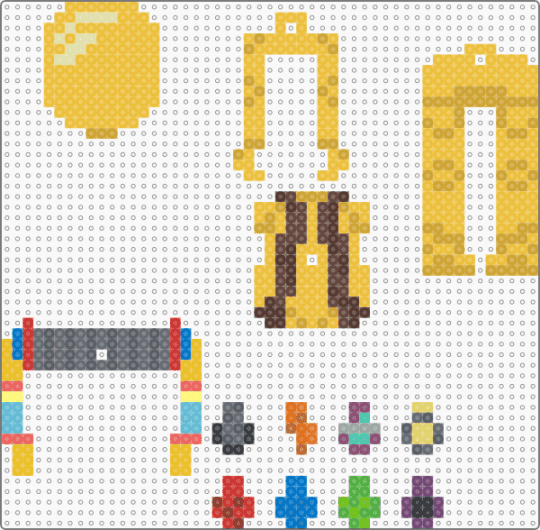 PPT Player Dangle/Keychain! - yellow,orange,brown,gray,ppt,poppy playtime,player,playtime co,video game,dangle,keychain,3d