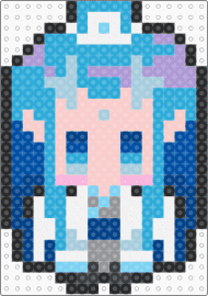 Ao Bing medium fuse bead pattern - ao bing,character,movie,chibi,light blue,beige,blue,fuse beads,nezha,chinese,aobing