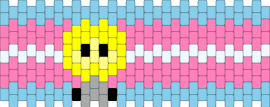 Lightbulb +trans flag - pink,light blue,inanimate insanity,osc