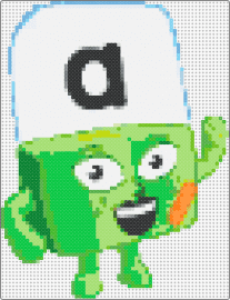 Alphablocks A - white,green,alphablocks,a,learningblocks