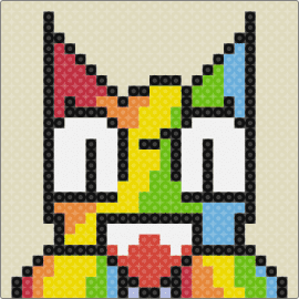 Rainbow kitty - beige