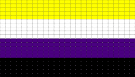 Non-binary flag - yellow,purple,pride,sexuality,nonbinary,gender,black,white