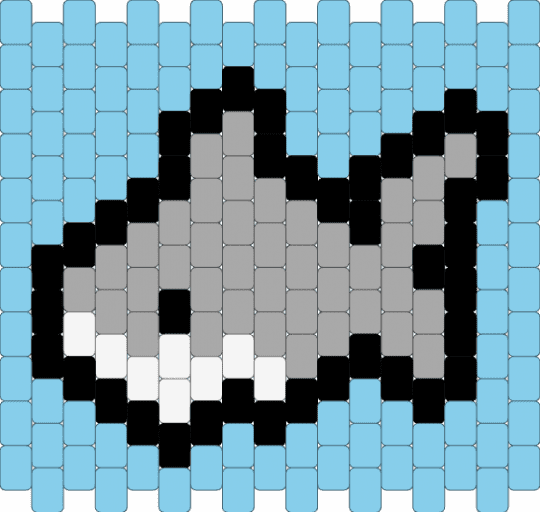Shark small panel - beige,light blue