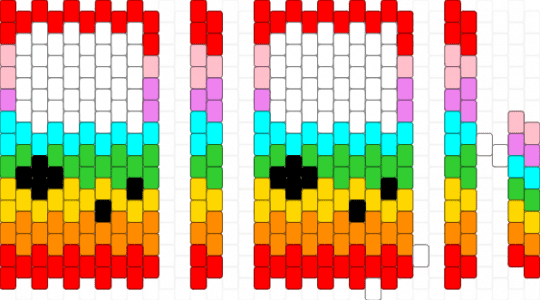 small rainbow gameboy  bag thingy - red,orange,bag,rainbow