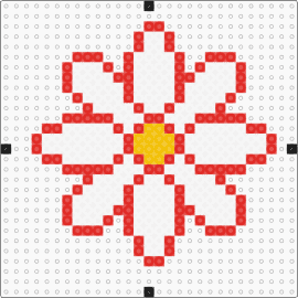Flower 1 - white,red