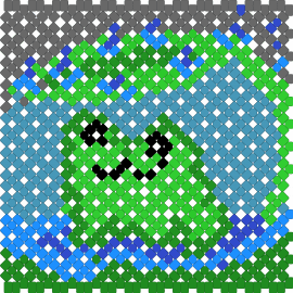 Frog - green,light blue