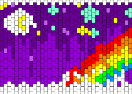 Purse panel 2 - rainbow,cloud,sky,drippy,purse,bag,panel,whimsy,purple