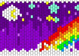 Purse panel 2 - rainbow,cloud,sky,drippy,purse,bag,panel,purple