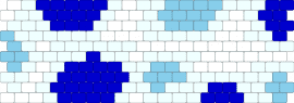 Blueberry cow - white,purple,light blue