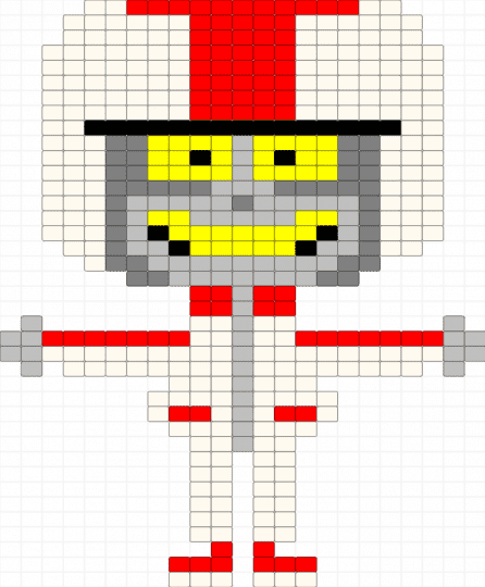 Turbo-tastic pattern - white,red,beige