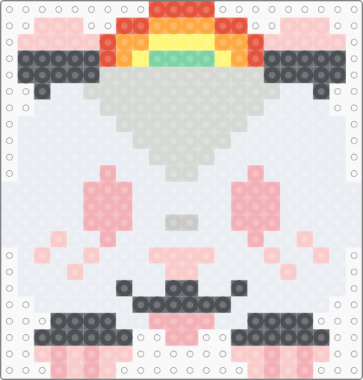 Simple Opossum - white,beige,gray,opossum,rainbow