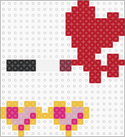 Val perler charmz - red