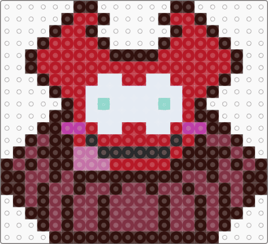 Bob perler charm! - red,brown