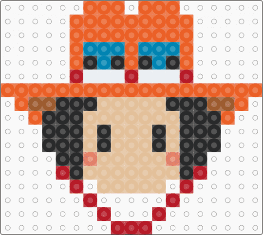 Mini Portgas D Ace!! - orange,beige
