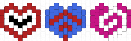 Vee heartz! - red,blue