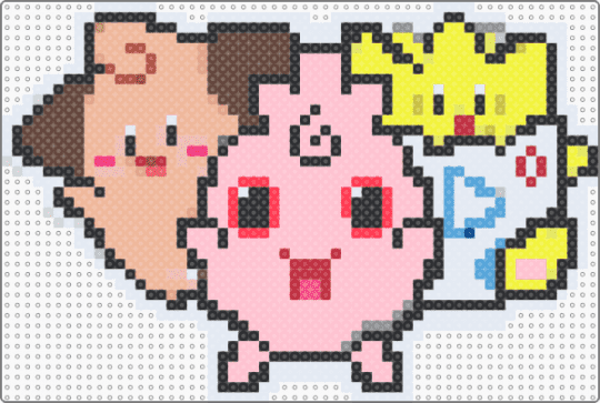 pokemon - cleffa, igglybuff, & togepi ; small but mighty - beige,yellow,pink,pokemon,cleffa,igglybuff,togepi
