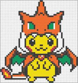 Pattern PC - pikachu,charizard,pokemon,character,costume,cute,gaming,halloween,yellow,orange