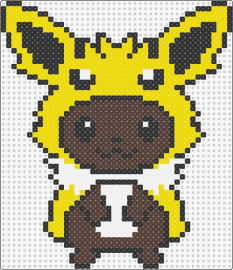 Pattern EJ - eevee,jolteon,pokemon,cute,gaming,costume,character,halloween,brown,yellow