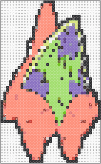 Patrick’s Cheeks 2 - orange,blue,green,spongebob,rave,festival,sponge,patrick,nickelodeon,cotdbeachparty,squidward