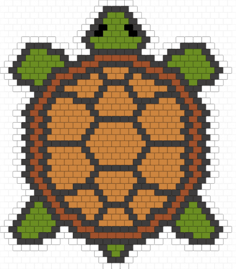 Large Turtle - orange,turtle,reptile,green,brown,animal