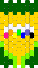 Crayola front - yellow,green