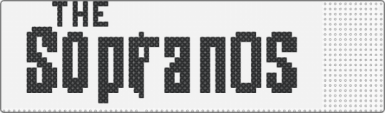 The Sopranos logo - black,white,sopranos