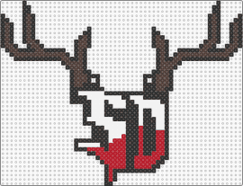 SD horn perler - black,brown,red
