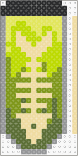 FISH BONE IN VIAL - beige,gold