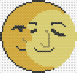 WIP sun and moon perler - yellow,orange