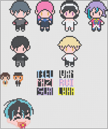 alien stage - black,beige,pink,light blue,colorful