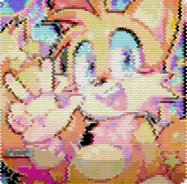 tails kandi bag panel !! - pink,beige,red,colorful,tails,bag,sonic,cute,panel,big,front panel,cool