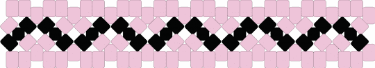 Pink and black cuff - black,pink,x base,cuff