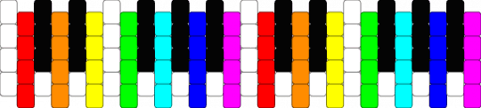 Rainbow piano - orange,green,purple,colorful,cotdpianos,piano,rainbow,colourful