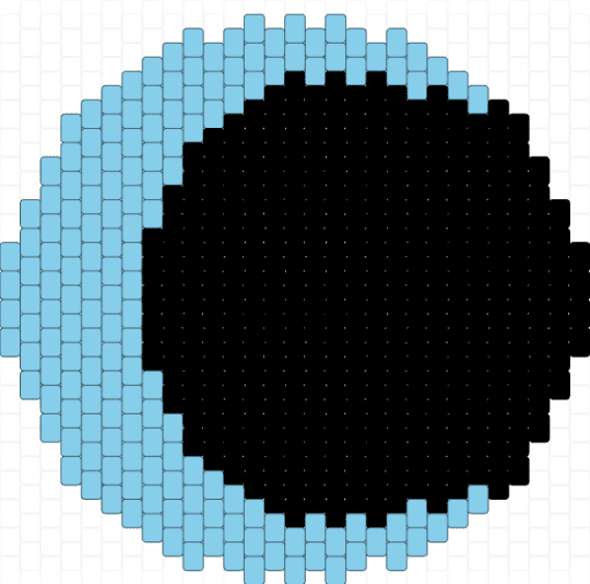 Large Circle Moon Panel - light blue,black,moon,circle,lunar,space,celestial,crescent,cycle,phases